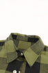 Turn-Down Collar Plaid Shirt Coat